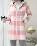 Women’s Modern Warm Hooded Jacket Pink