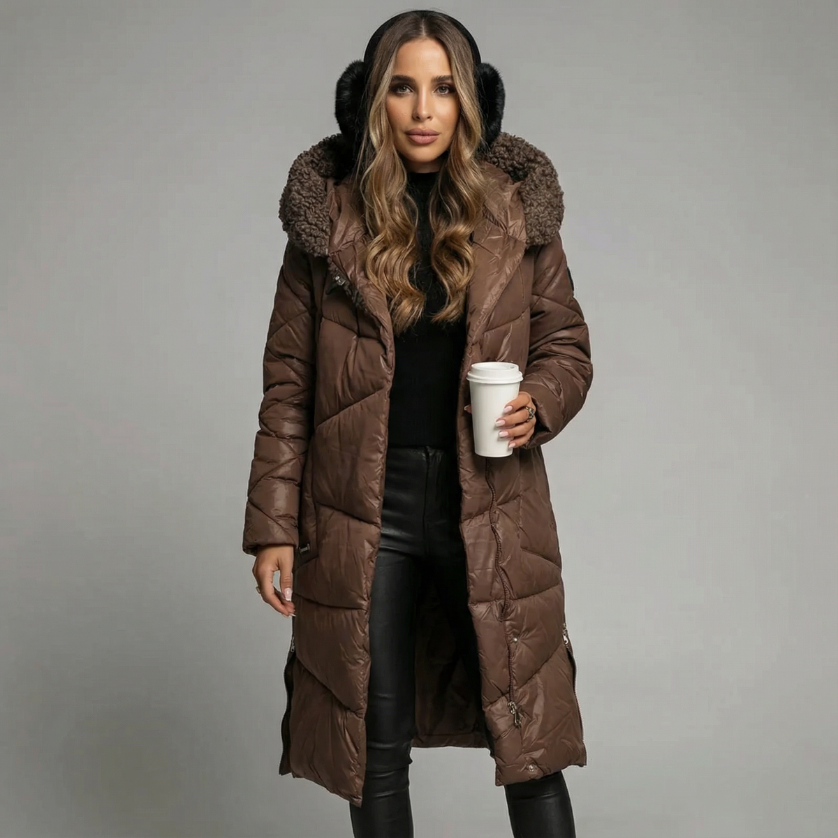 Women’s Warm Quilted Parka Winter Coat