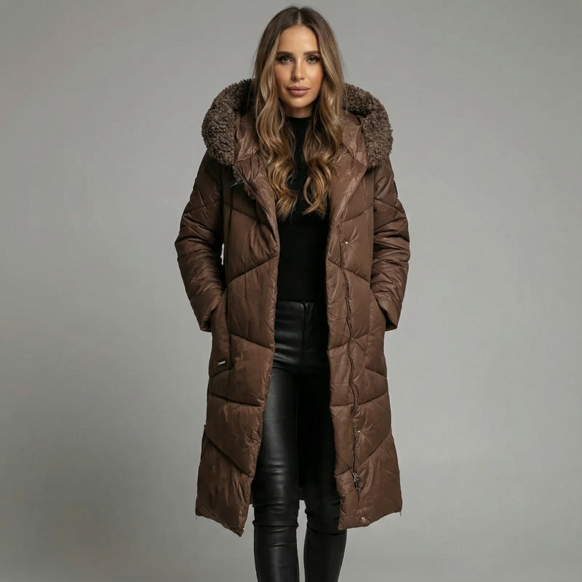 Women’s Warm Quilted Parka Winter Coat