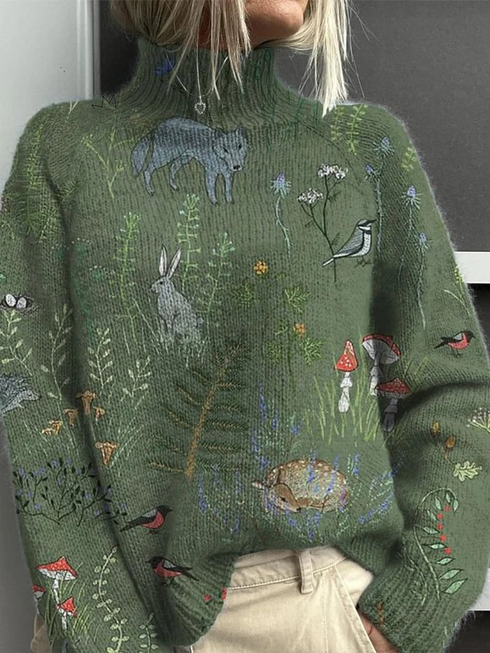 Women’s Comfortable Relaxed Fit Jumper Green