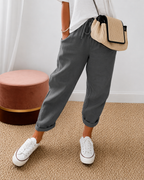 Women’s Casual Relaxed Fit Trousers Dark Grey