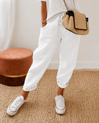 Women’s Casual Relaxed Fit Trousers White