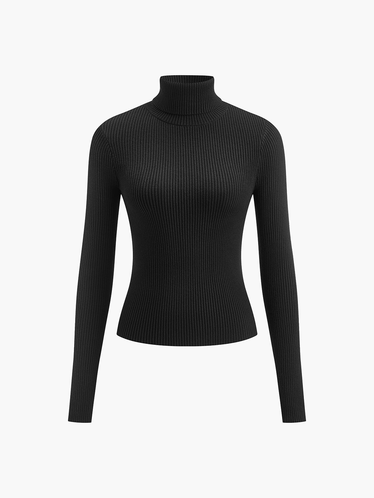 Women’s Ribbed Turtleneck Lightweight Knit Jumper