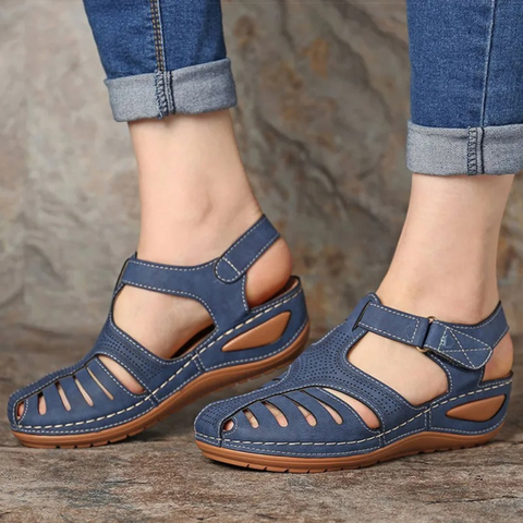 Women’s Comfortable Cutout Walking Sandals – Style for Summer Light Blue