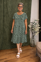 Women’s Relaxed Summer Midi Dress Green