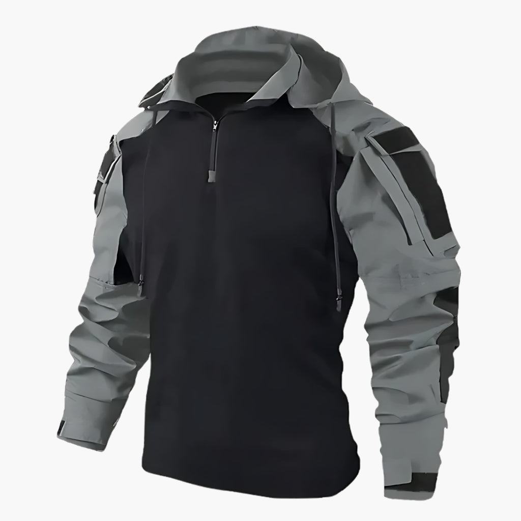 Men’s Outdoor Tactical Jacket with Hood Grey