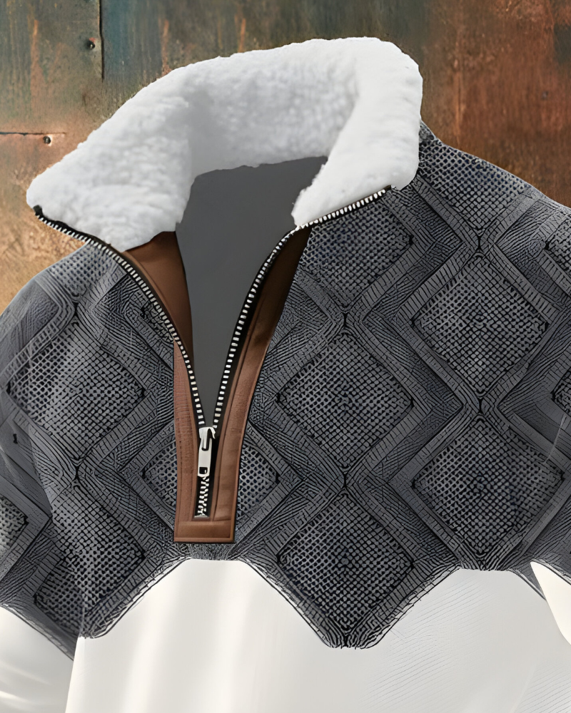 Men’s Comfortable Textured Half-Zip Jumper