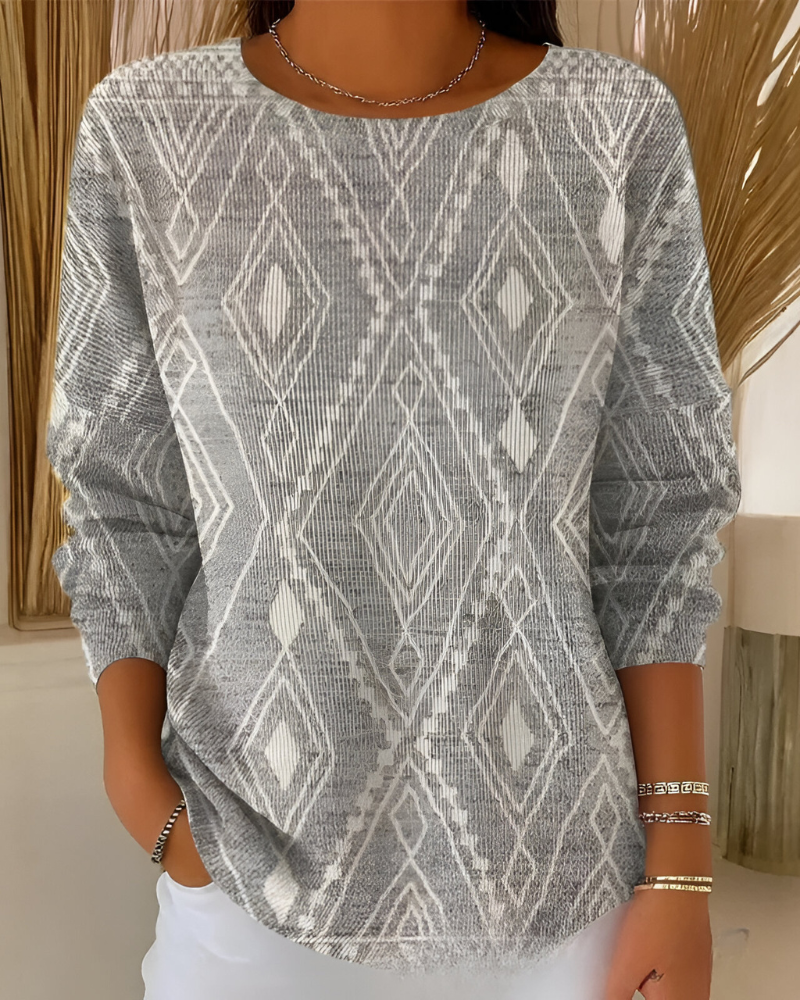 Women’s Modern Textured Knit Jumper Grey