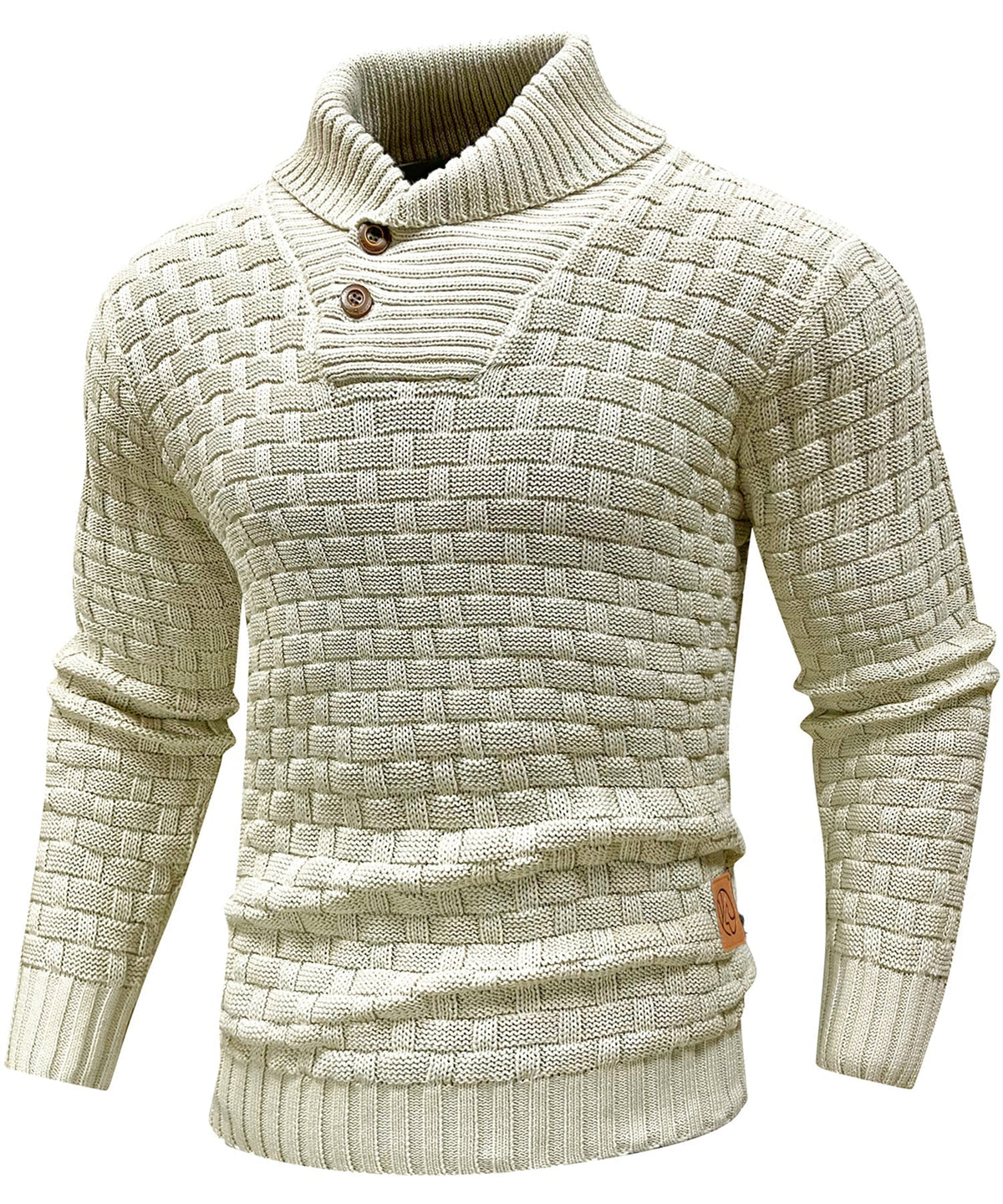 Men’s Warm Textured Knitted Jumper