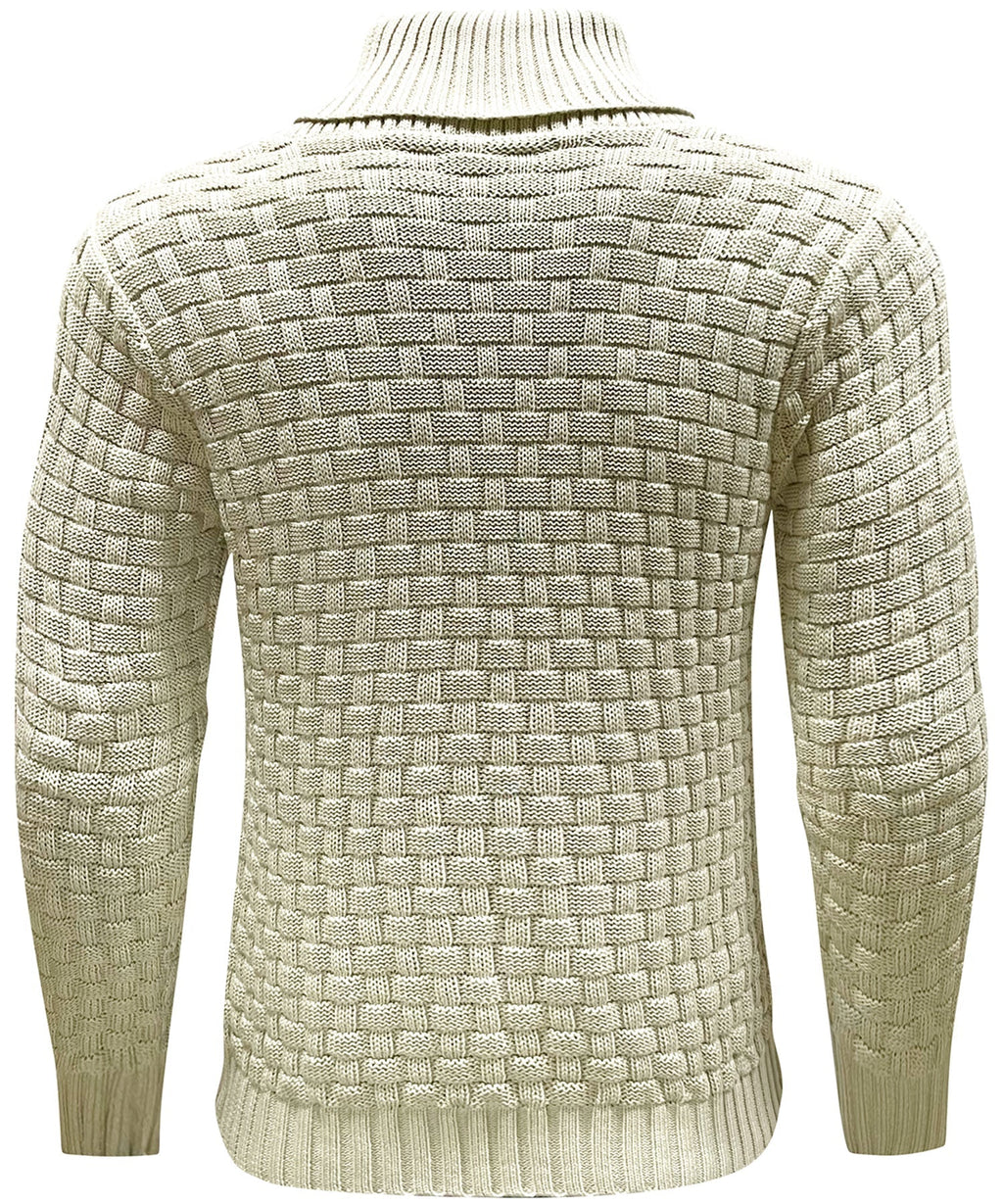 Men’s Warm Textured Knitted Jumper