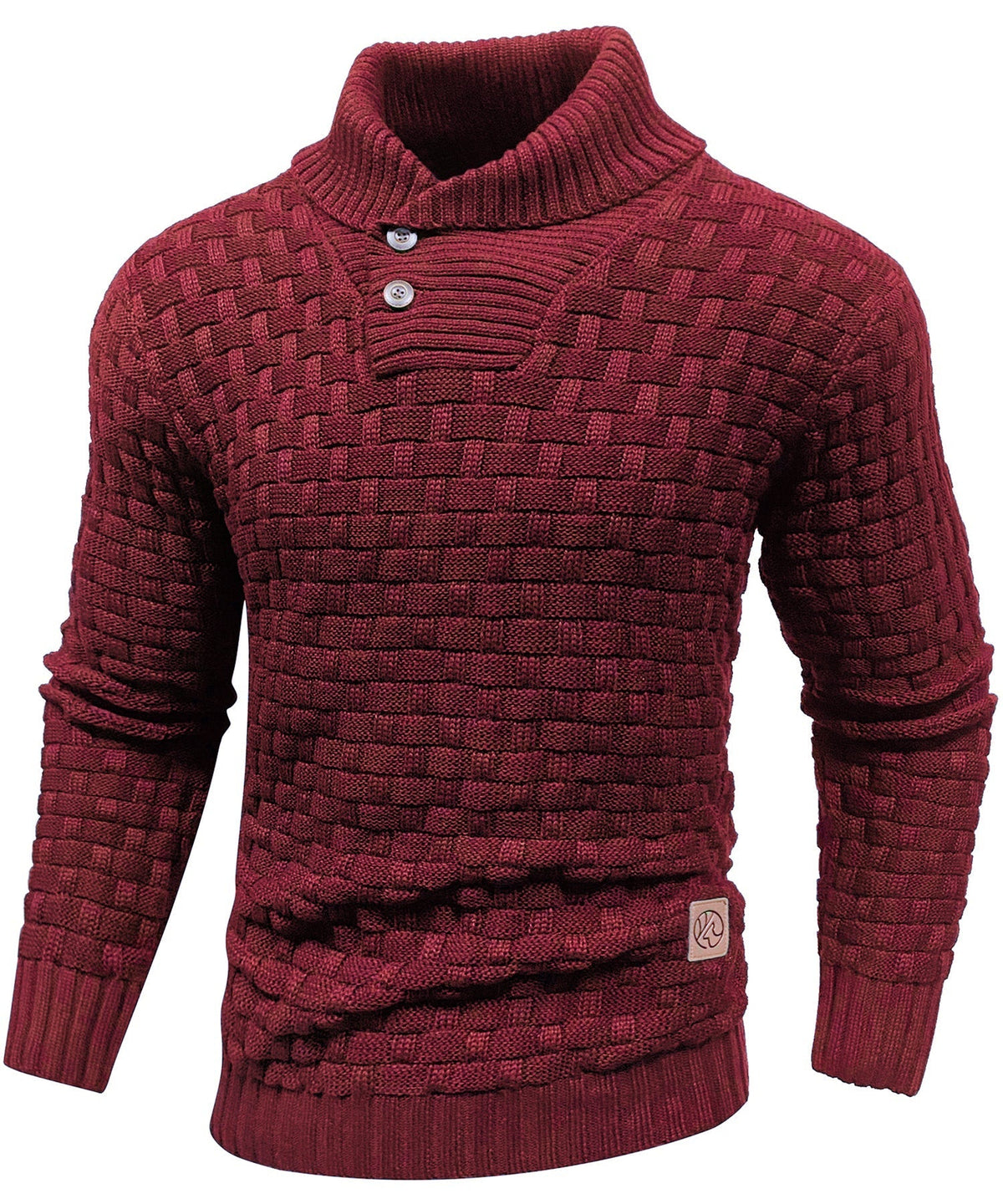 Men’s Warm Textured Knitted Jumper