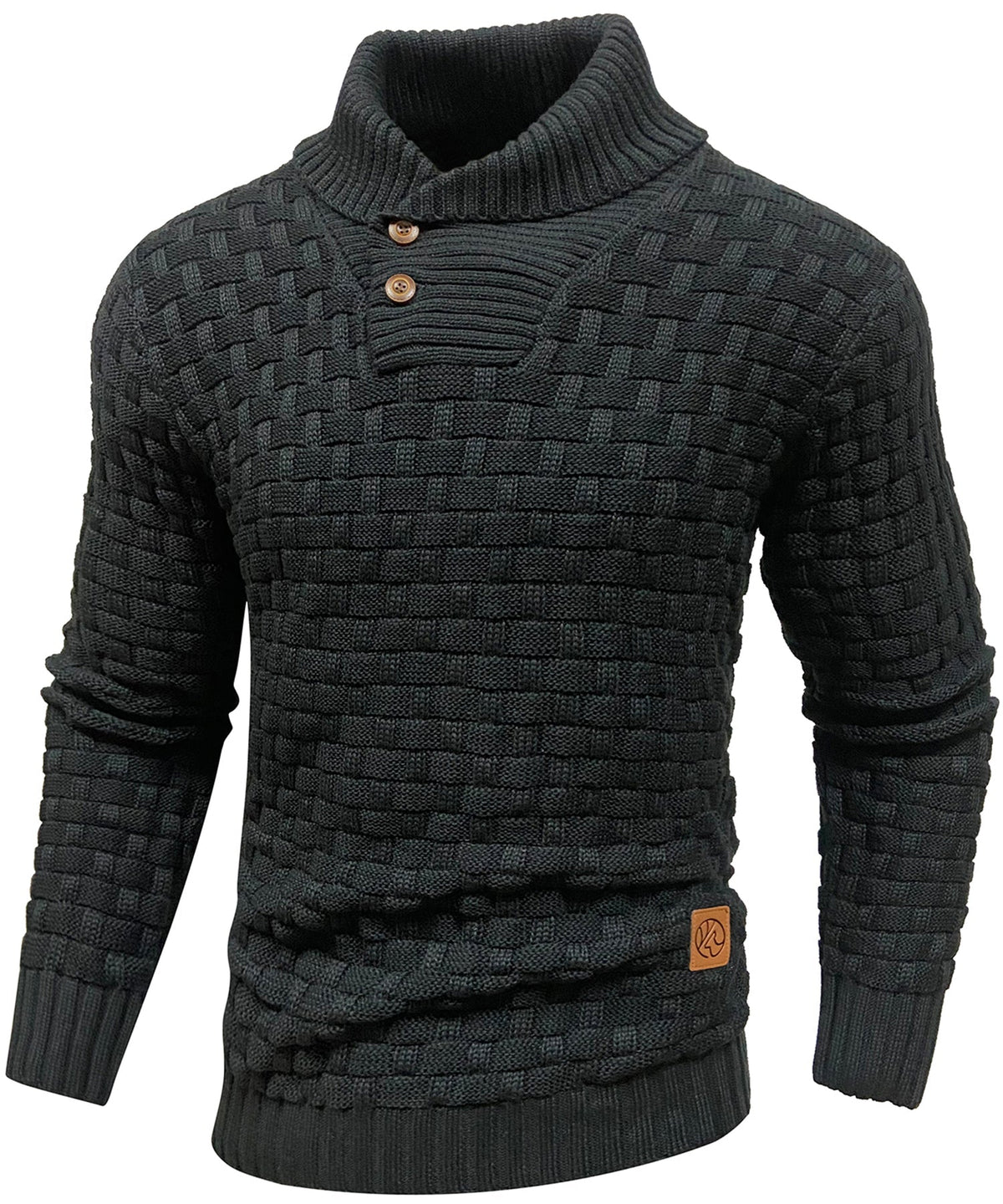 Men’s Warm Textured Knitted Jumper