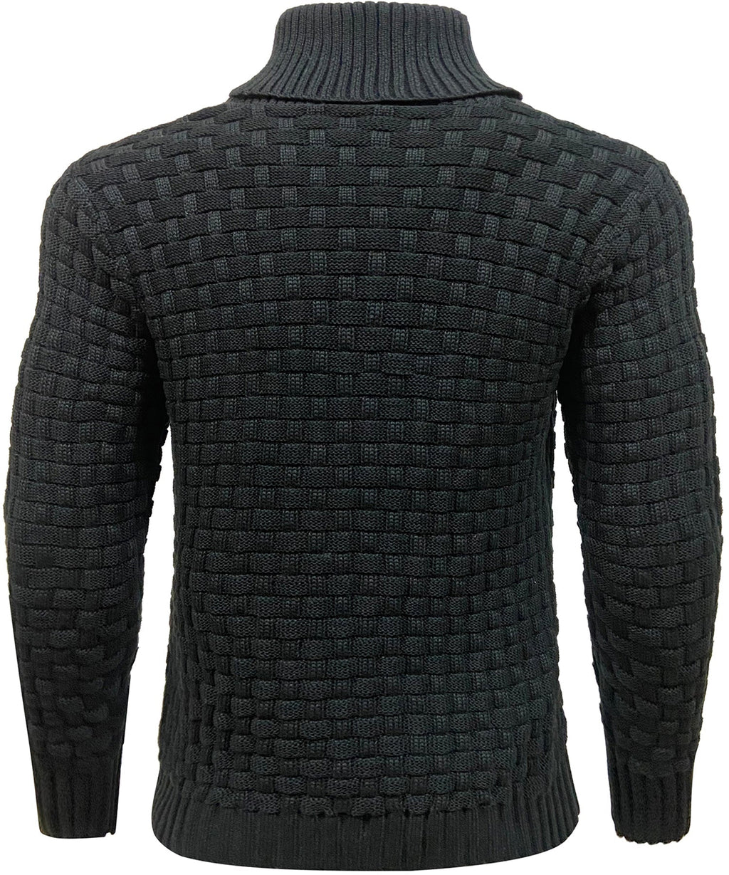 Men’s Warm Textured Knitted Jumper