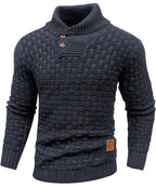 Men’s Warm Textured Knitted Jumper