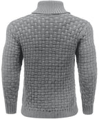 Men’s Warm Textured Knitted Jumper