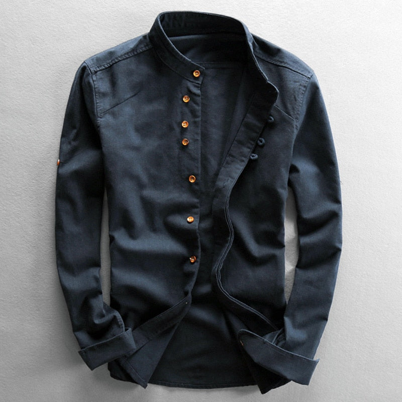 Men’s Modern Textured Overshirt Jacket Blue