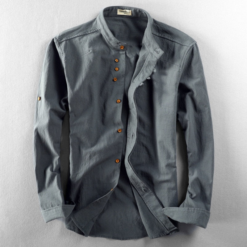 Men’s Modern Textured Overshirt Jacket Dark Grey
