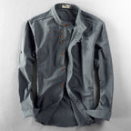Men’s Modern Textured Overshirt Jacket Dark Grey