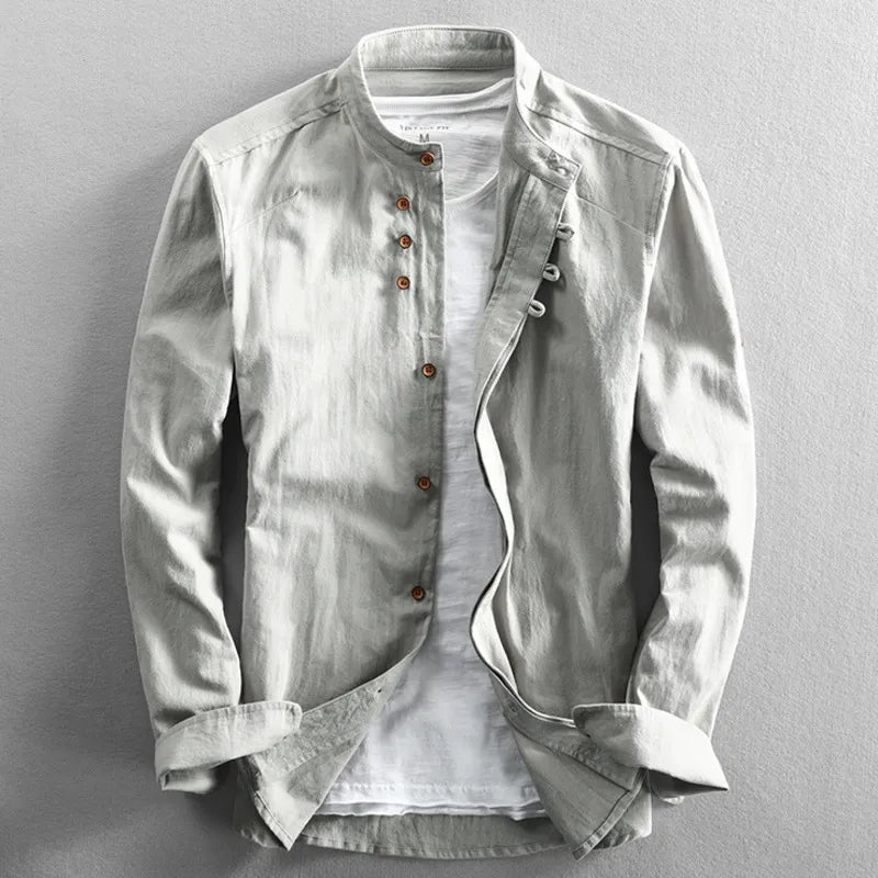 Men’s Modern Textured Overshirt Jacket Grey