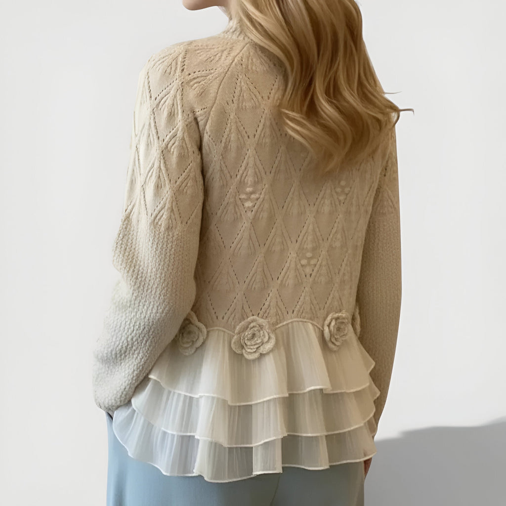 Women’s Textured Ruffle Jumper