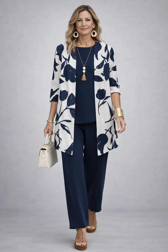 Women’s Three-Piece Set Navy Blue