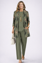 Women’s Three-Piece Set Olive Green