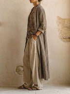 Women’s Elegant Three-Piece Set with Wide-Leg Trousers