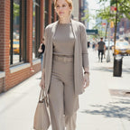 Women’s Luxe Comfort Three-Piece Suit Set Brown