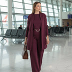 Women’s Luxe Comfort Three-Piece Suit Set Red