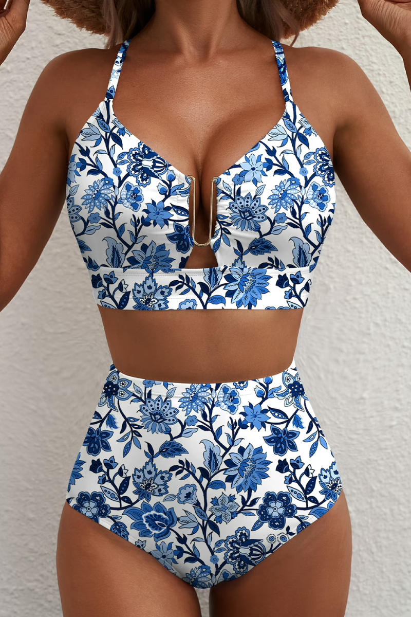 Women’s Stylish Tummy-Control Bikini Blue