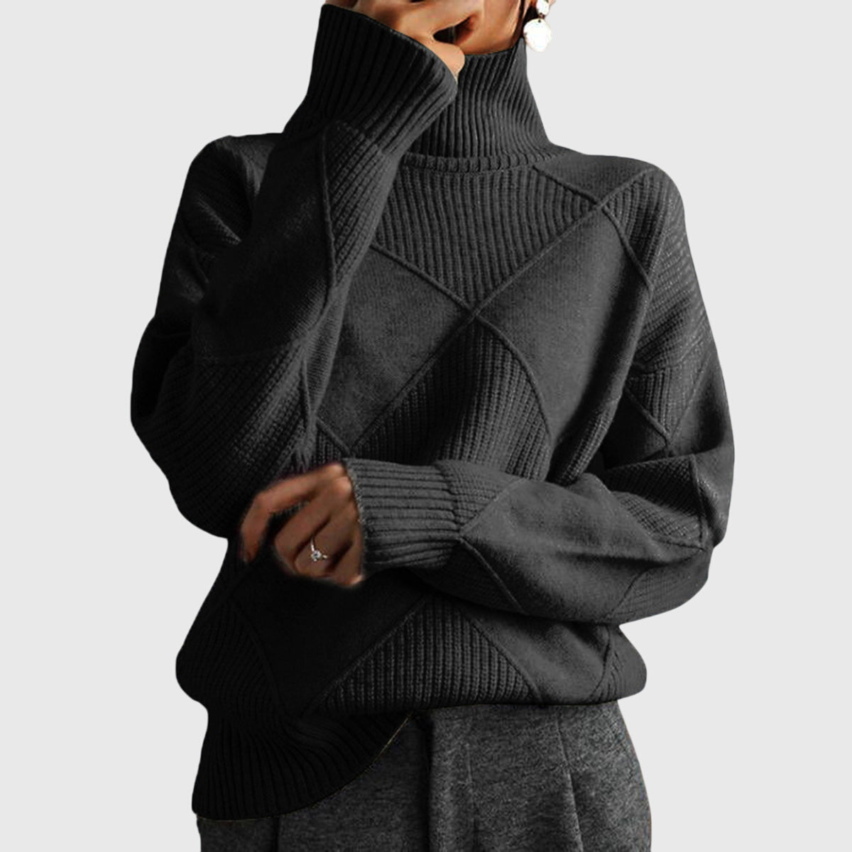 Women’s Turtleneck Jumper Black