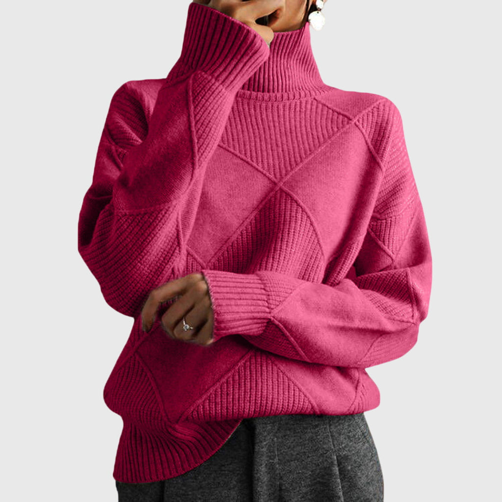 Women’s Turtleneck Jumper Rose