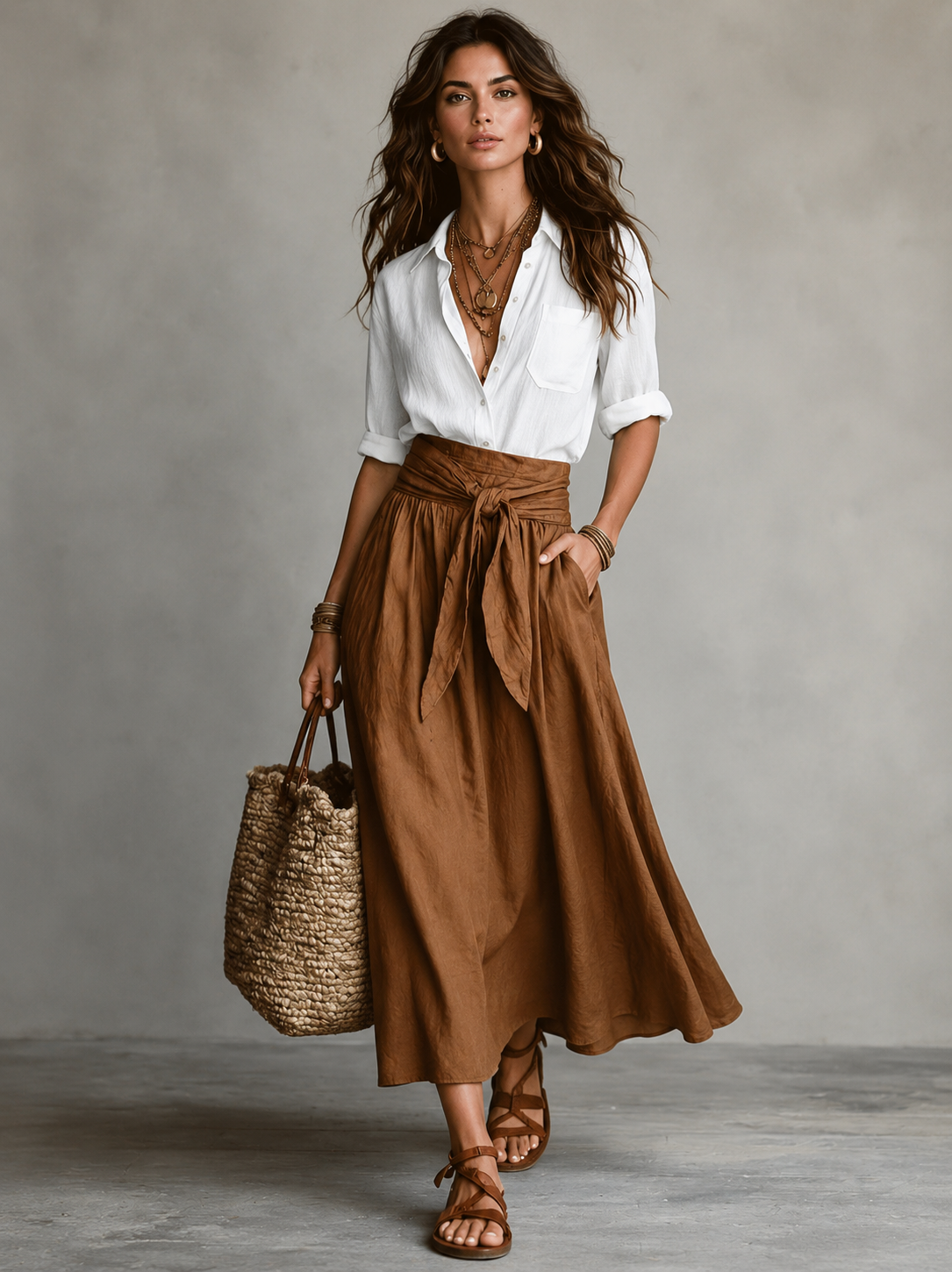 Women’s Two-Piece Colour Block Top and Trousers Set