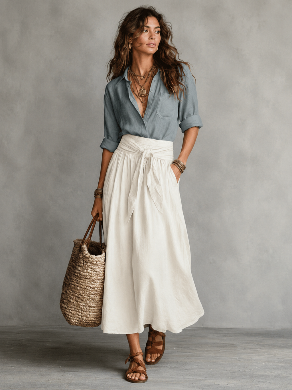 Women’s Two-Piece Colour Block Top and Trousers Set