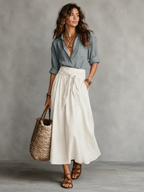 Women’s Two-Piece Colour Block Top and Trousers Set