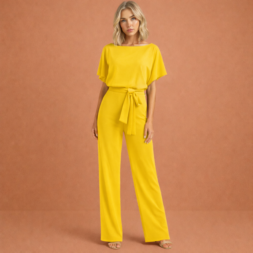 Women’s Two-Piece Set with Top and Trousers Yellow