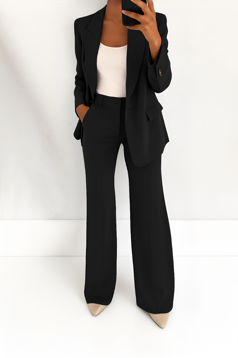 Women’s Timeless Two-Piece Suit Set Black