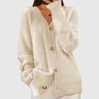 Women’s Comfortable Open-Front Cardigan Apricot