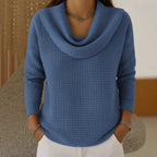 Women’s Soft Waffle Knit Jumper Blue