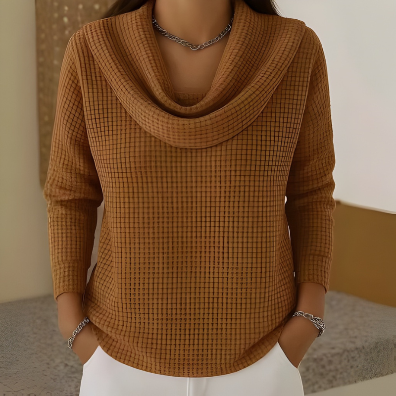 Women’s Soft Waffle Knit Jumper Caramel
