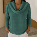 Women’s Soft Waffle Knit Jumper Green