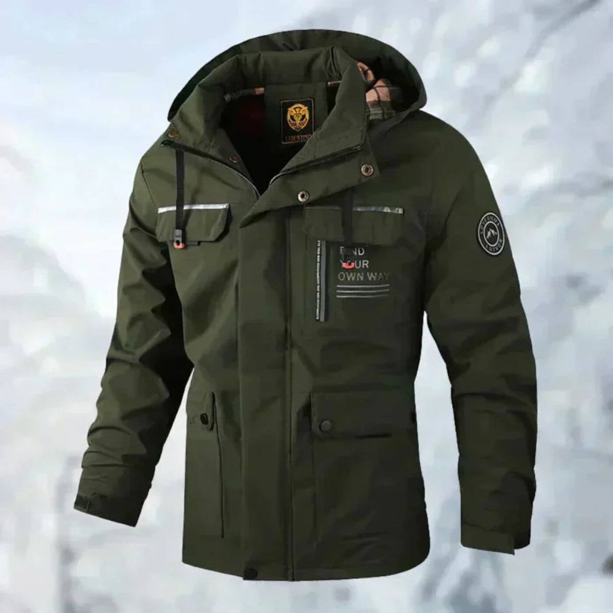 Men’s Waterproof Outdoor Rain Jacket Green