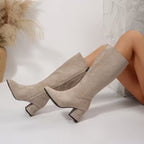 Women’s Wide Fit Ankle Boots Beige
