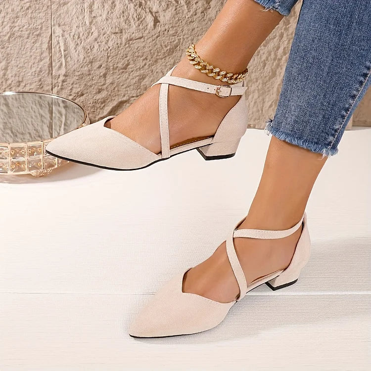 Women’s Wide Fit Comfort Heels Beige