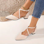 Women’s Wide Fit Comfort Heels Beige