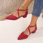 Women’s Wide Fit Comfort Heels Red
