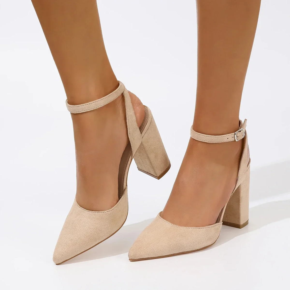 Women’s Wide Fit Comfort Heels Beige