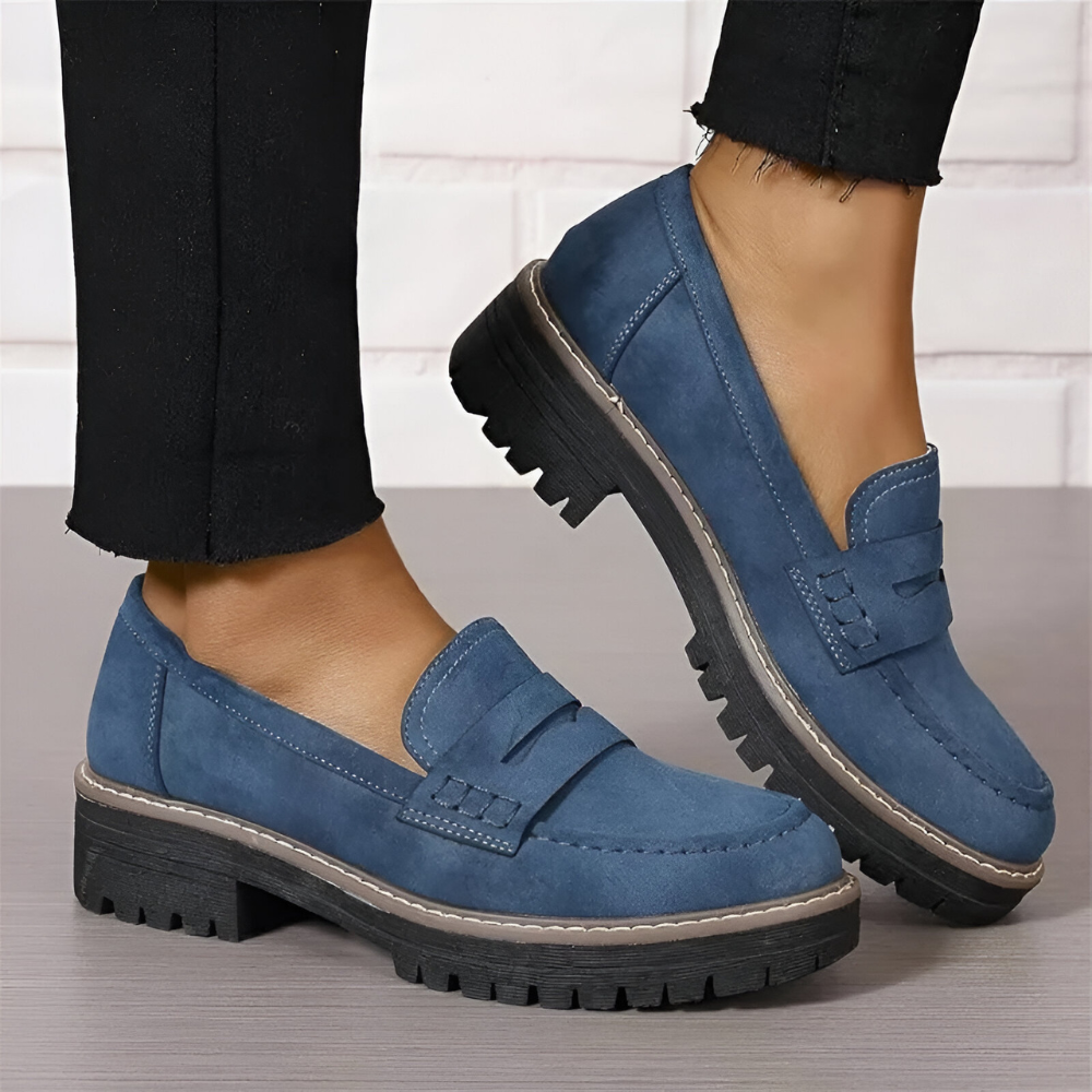 Women’s Wide Fit Comfort Loafers Blue