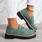 Women’s Wide Fit Comfort Loafers Green