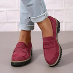 Women’s Wide Fit Comfort Loafers Red